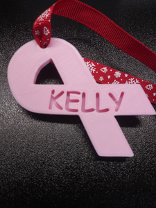 Breast Cancer Awareness Christmas Ornament-Personalized